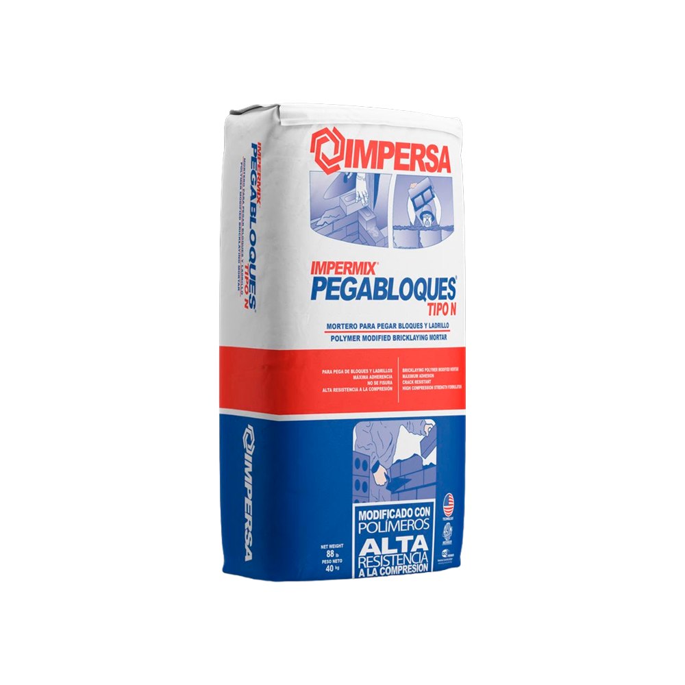 Mortero 40 kg gris pegablock tipo n