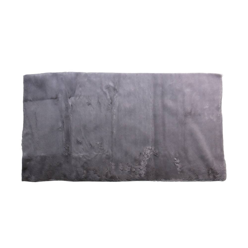 Alfombra decorativa de poliester 110x60 cm gris