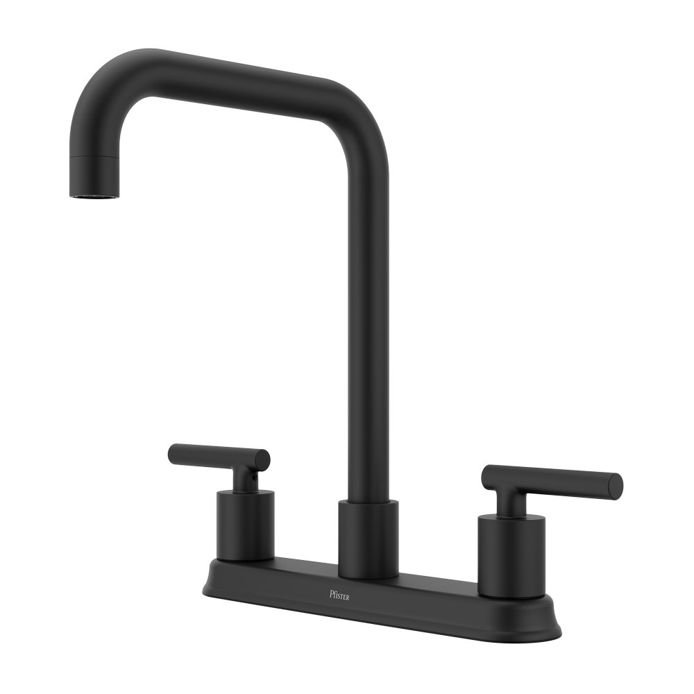 Mezclador para fregadero 2 manecillas negro
