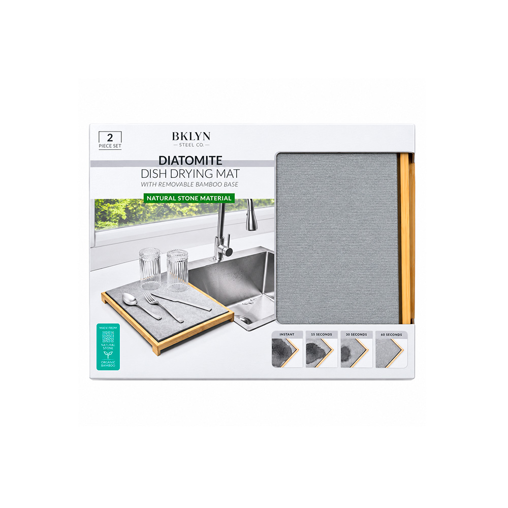 Tapete para platos de diatomita-bambu para secado rapido