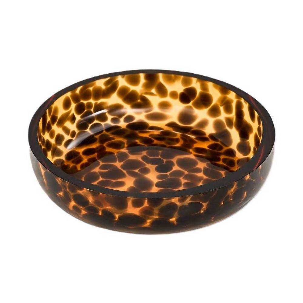 Jabonera de vidrio 11x2.5 cm marron