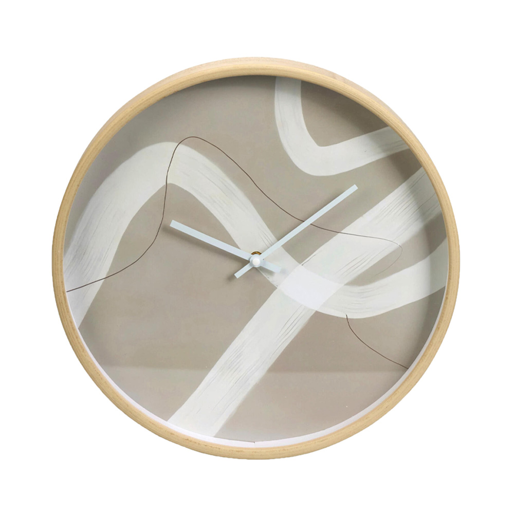 RELOJ DE PARED BEIGE CAFÉ 38CM