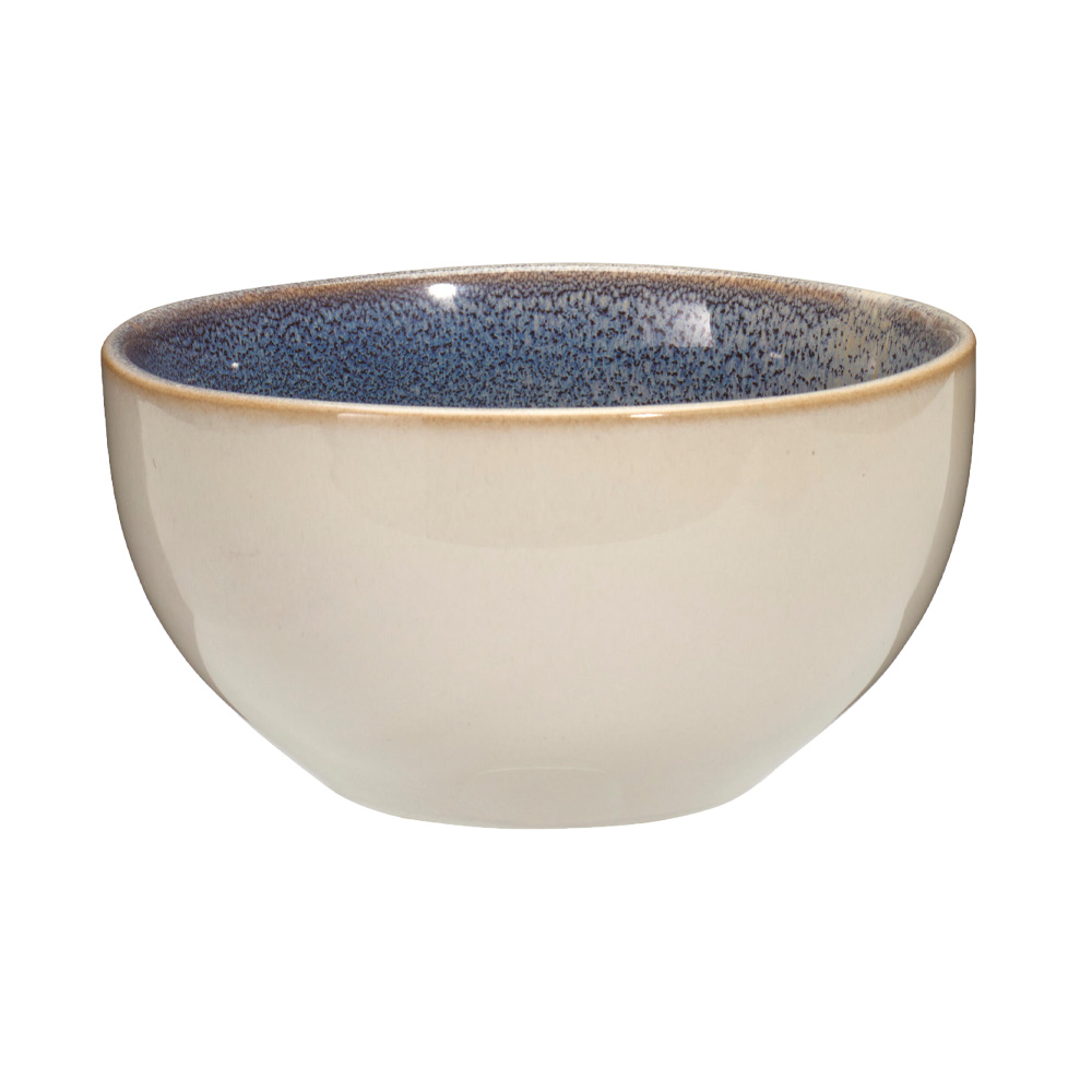 Juego de 4 bowl de ceramica beige azul 580ml
