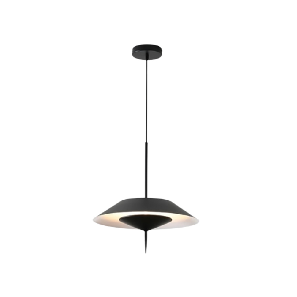 Lampara colgante led 12w 3000k 86-265v 780lm negra