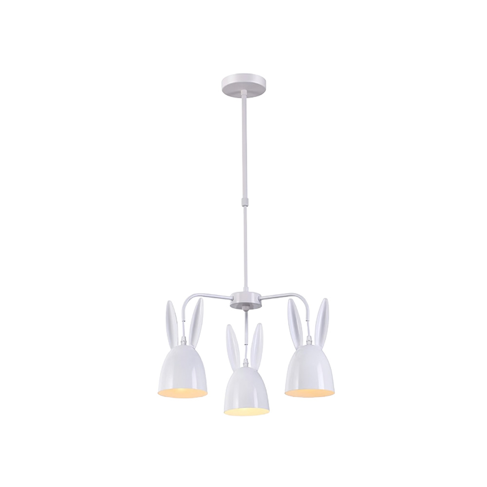 Lampara colgante 3 e27 40w hierro con plastico