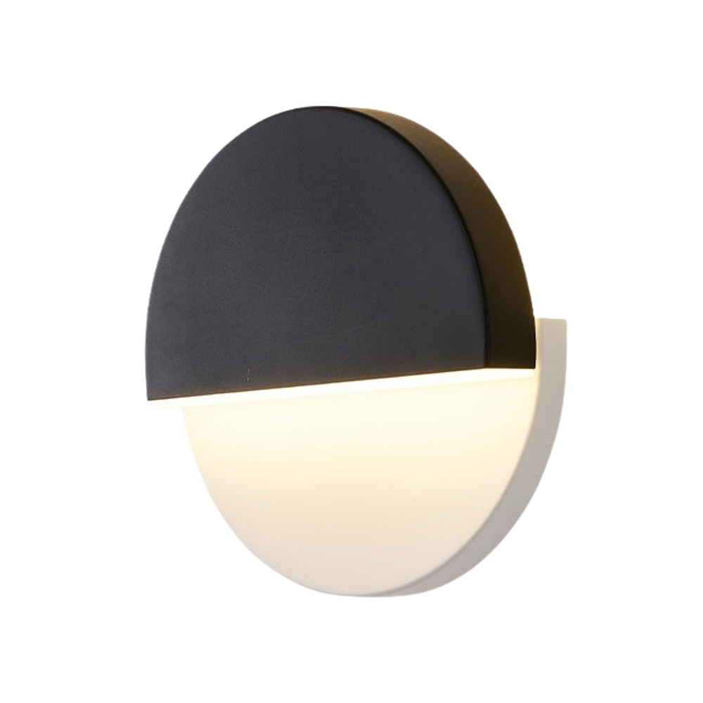 Aplique para pared led 10 w 100-240v blanco con negro
