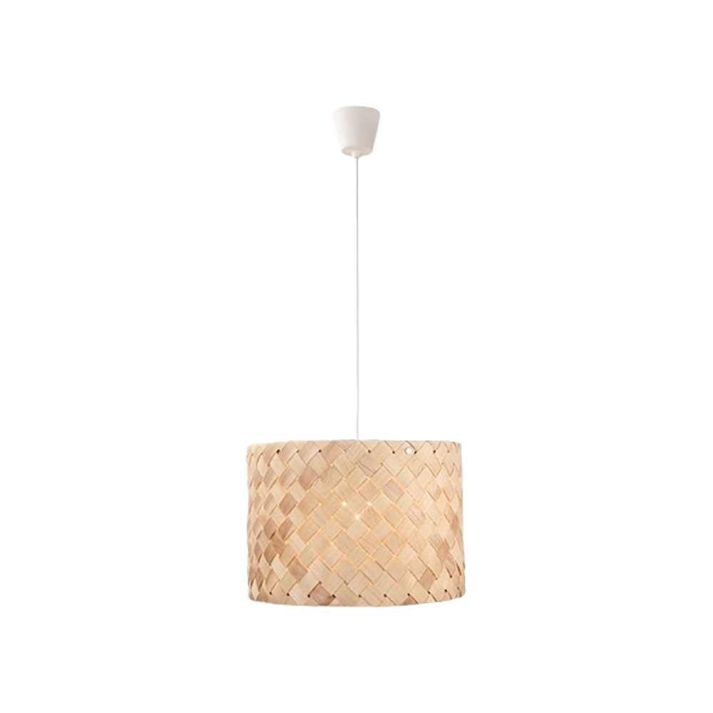 Lampara colgante e27 100-240v metal con madera