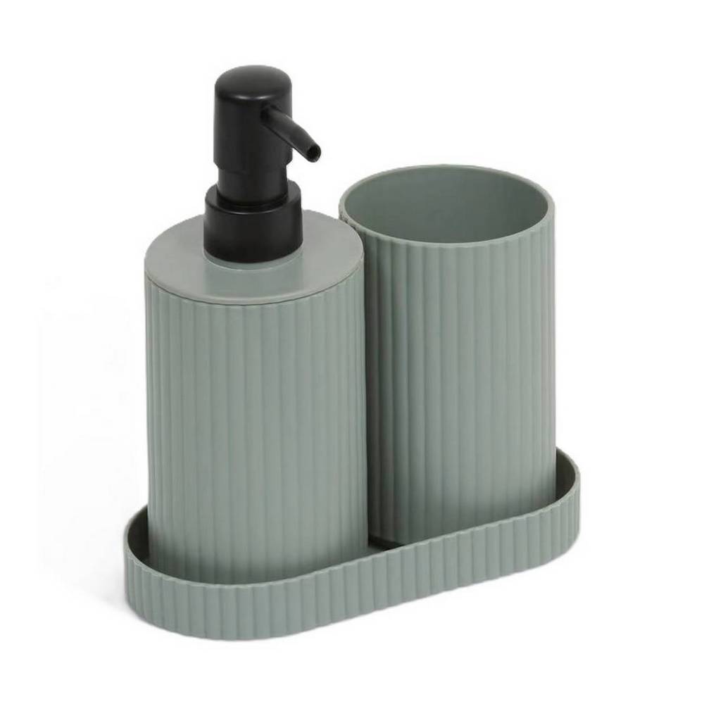 Dispensador de jabon resina 16x8x17cm verde