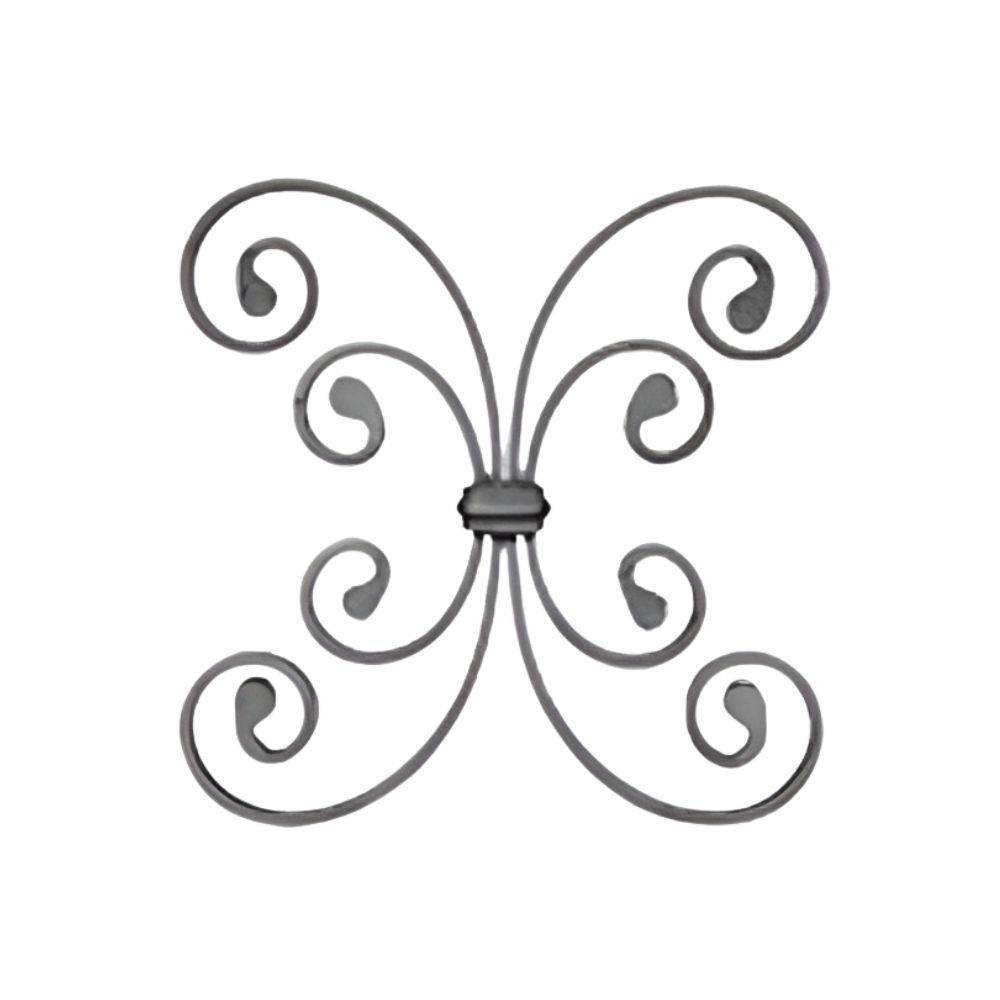 Roseta mariposa h=250 x l=250 e 12x6 plat