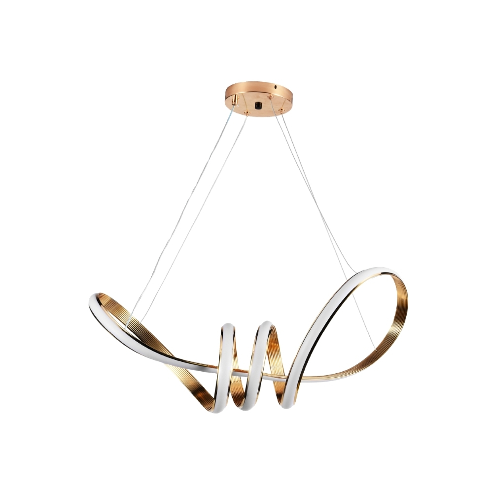 Lampara colgante led 61w dorada