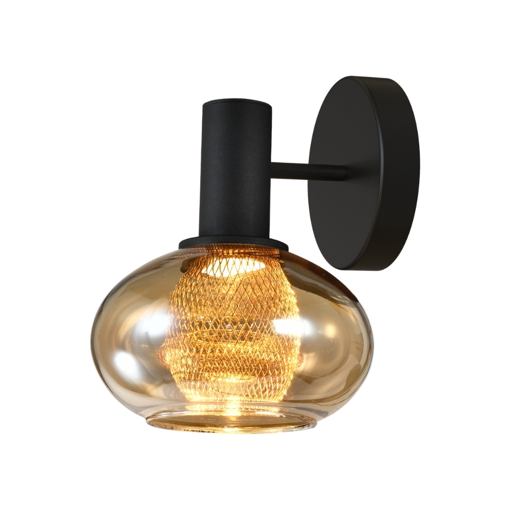 Lampara de pared led 6w 30k negra
