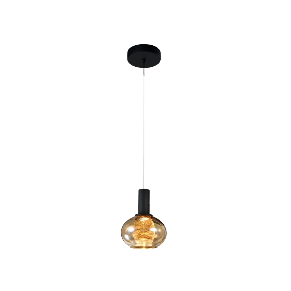 Lampara colgante led 6w 30k negra