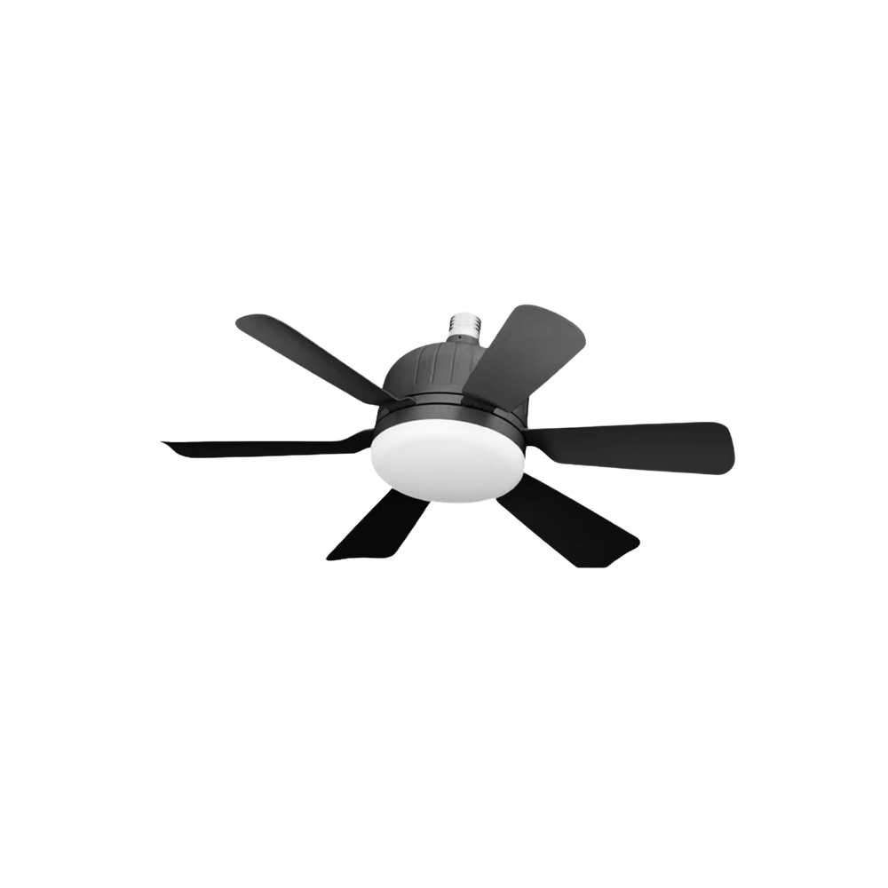 Ventilador led base e27 color negro