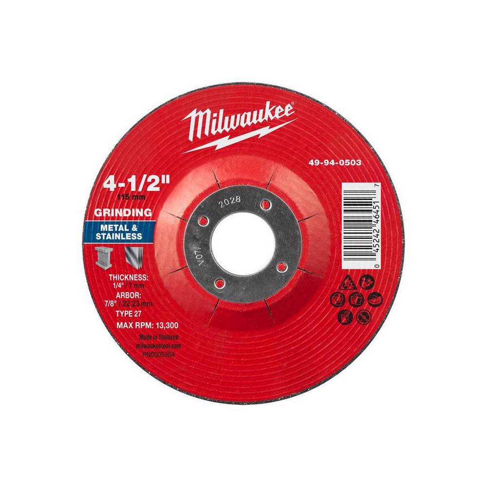 Disco para metal corte 4.1-2x1-4x7-8 pulg (114x6.35x22.2 mm)