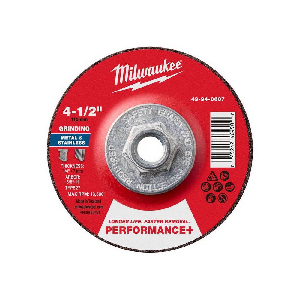 Disco para metal corte 4.1-2x1-4x5-8 pulg (114x6.35x15.8 mm) performance+