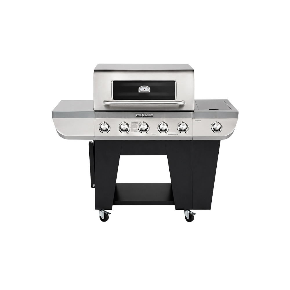 Parrilla gas 60.000 btu 5 quem + 1 quem lateral