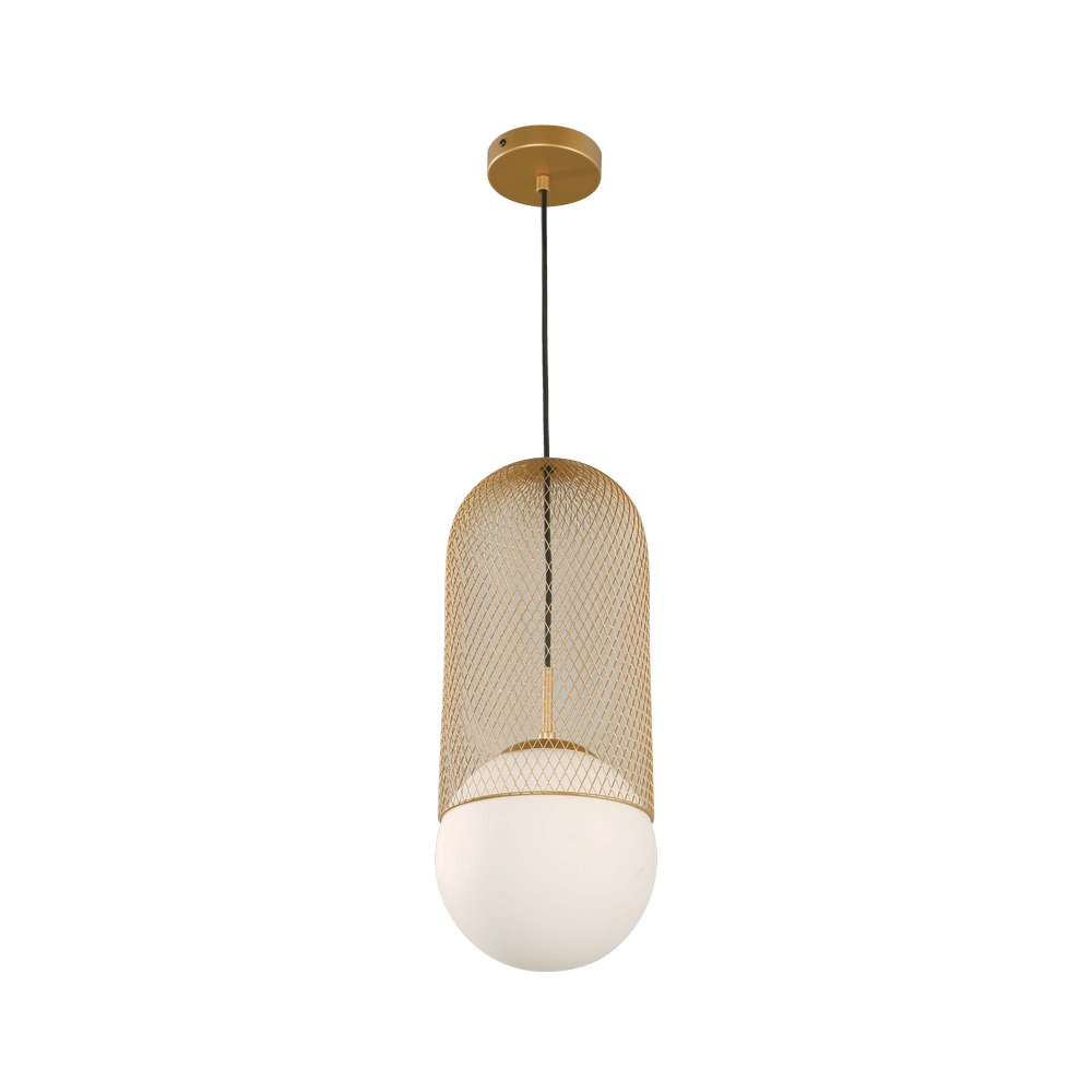 Lampara colgante dorada 1l e27 40w