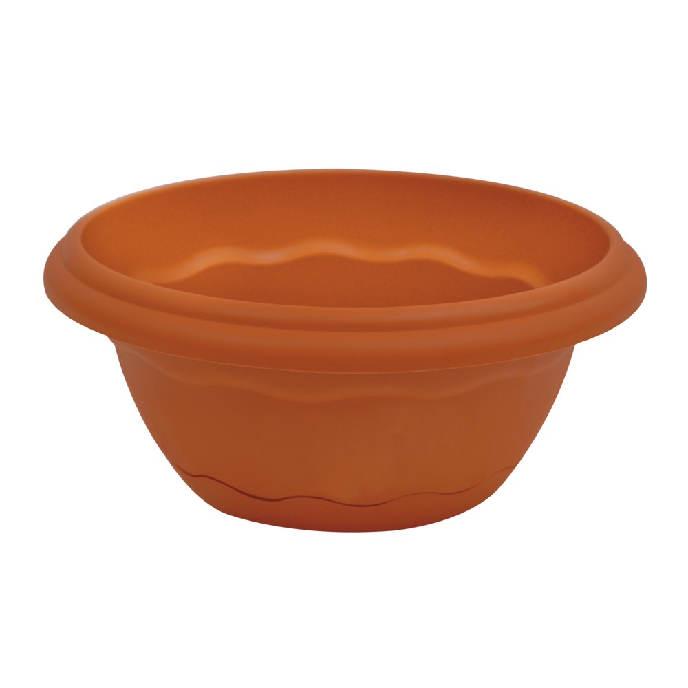 Maceta plástica tipo bowl con escurridor 35 cm