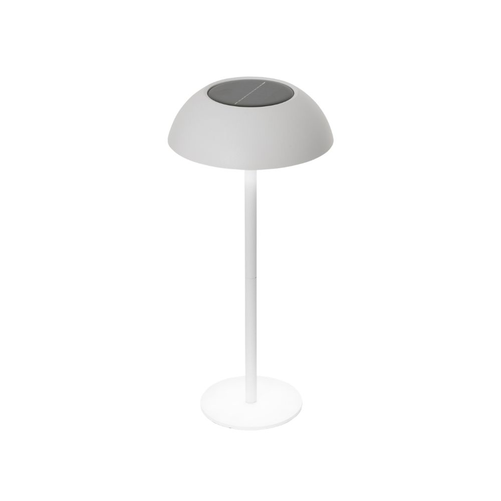 Lampara decorativa solar de mesa 15x33 cm- blanca