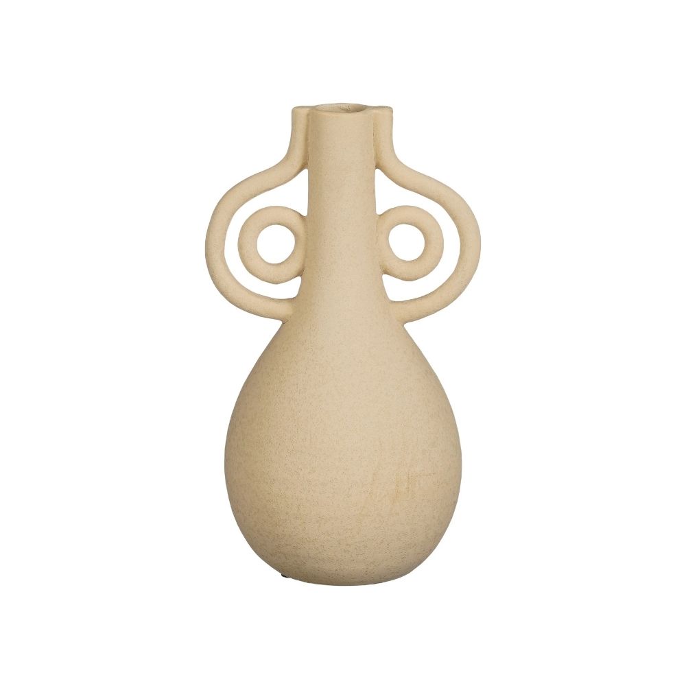 Florero de ceramica beige 26cm edelman