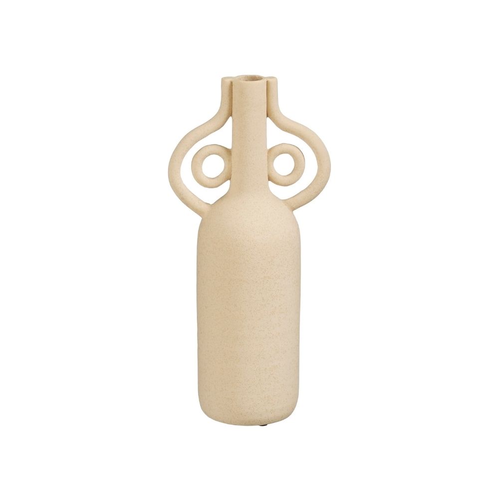 Florero de ceramica beige 33.5cm edelman