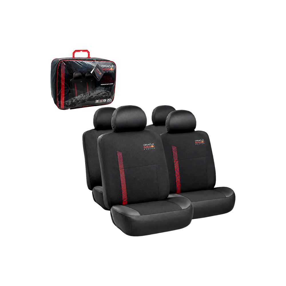 Forro p-asiento universal negro-rojo