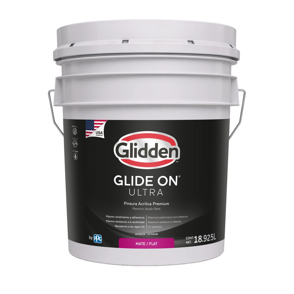 Pintura latex base intermedia mate glide-on ultra 18.927 l (cub)
