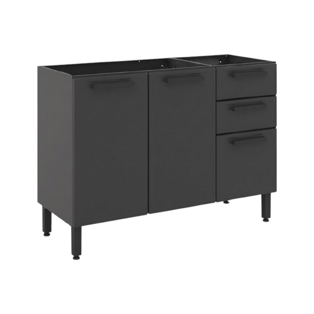 Mueble de acero para cocina 1200 x 483 x 867 bertolini 7024831