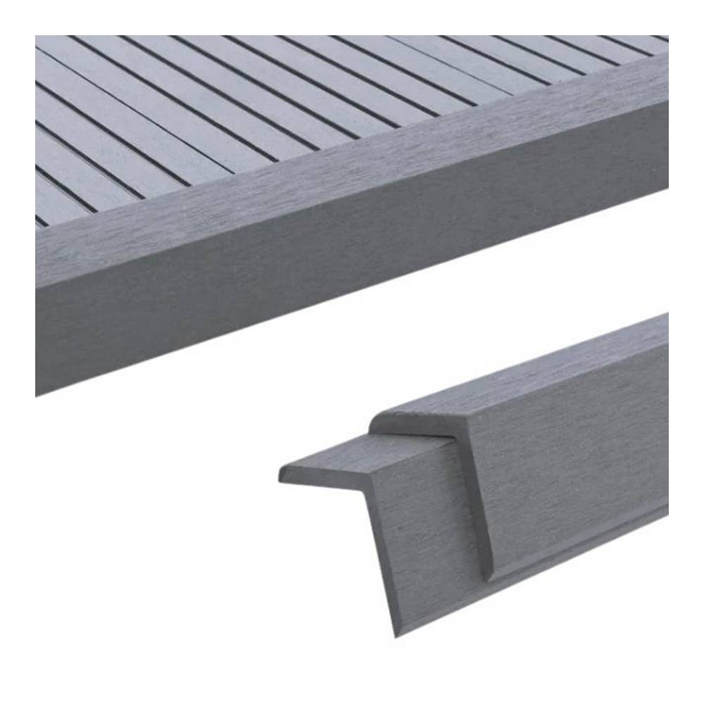 Ángulo de remate deck wpc acabado gris claro 50 × 50 × 2900