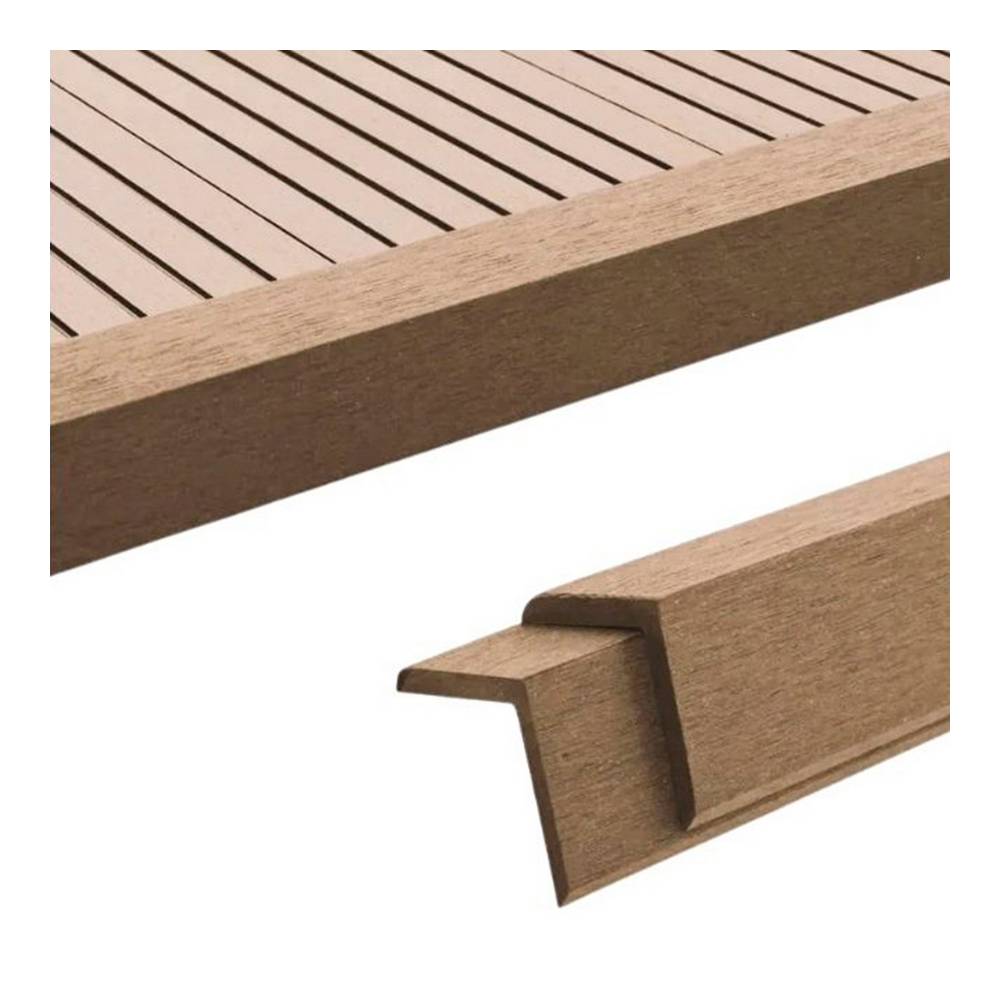 Ángulo de remate deck wpc, acabado ebano, 50 × 50 × 2900 mm