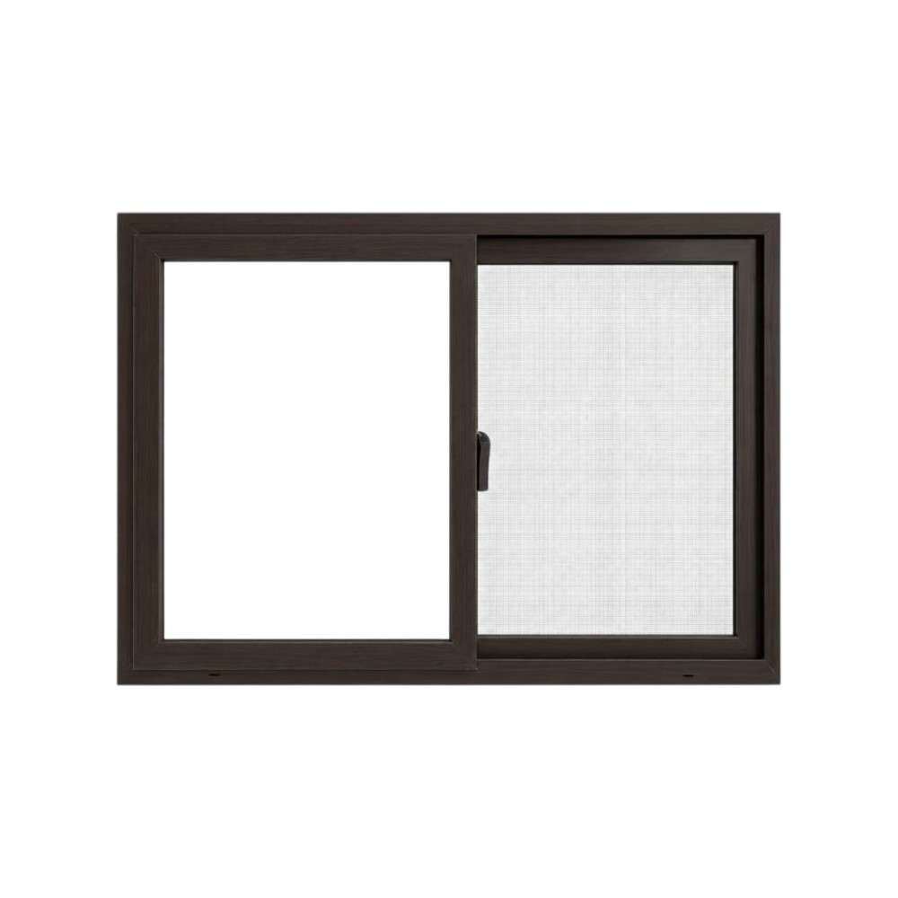 Ventana corredera upvc marron templado 5mm mosquitero 60x60