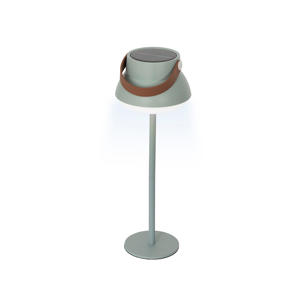 Lampara solar de mesa verde