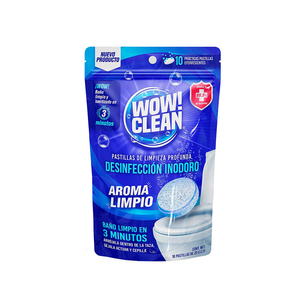 Pastilla efervecente para limpieza de inodoro limpio 10 unidades