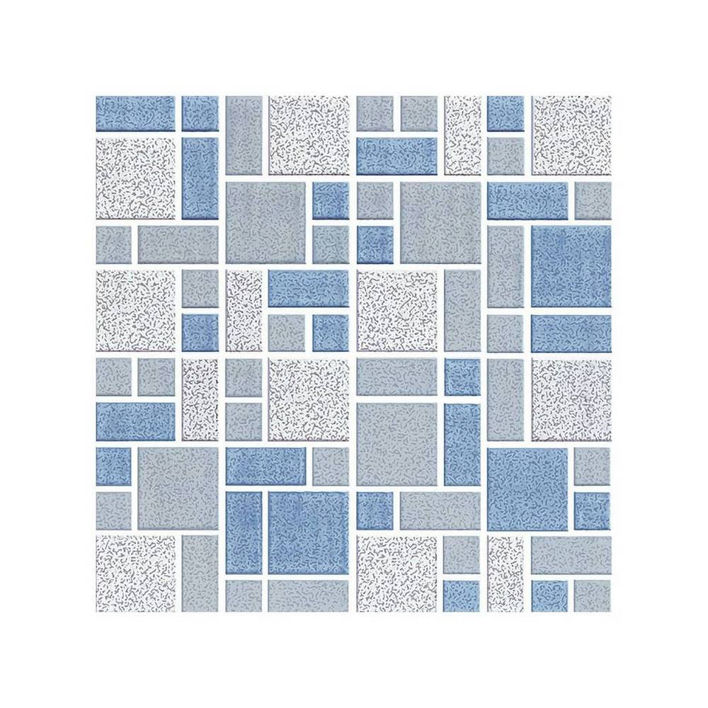 Cerámica de piso 33.4 x 33.4 cm mosaico azul antideslizante