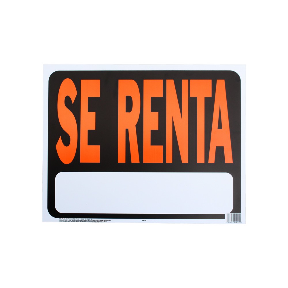 Rotulo se renta 38 x 48 cm