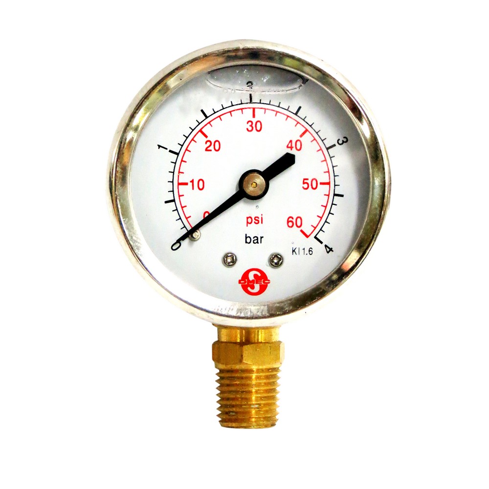 Manómetro 60 psi 2 pulg con glicerina
