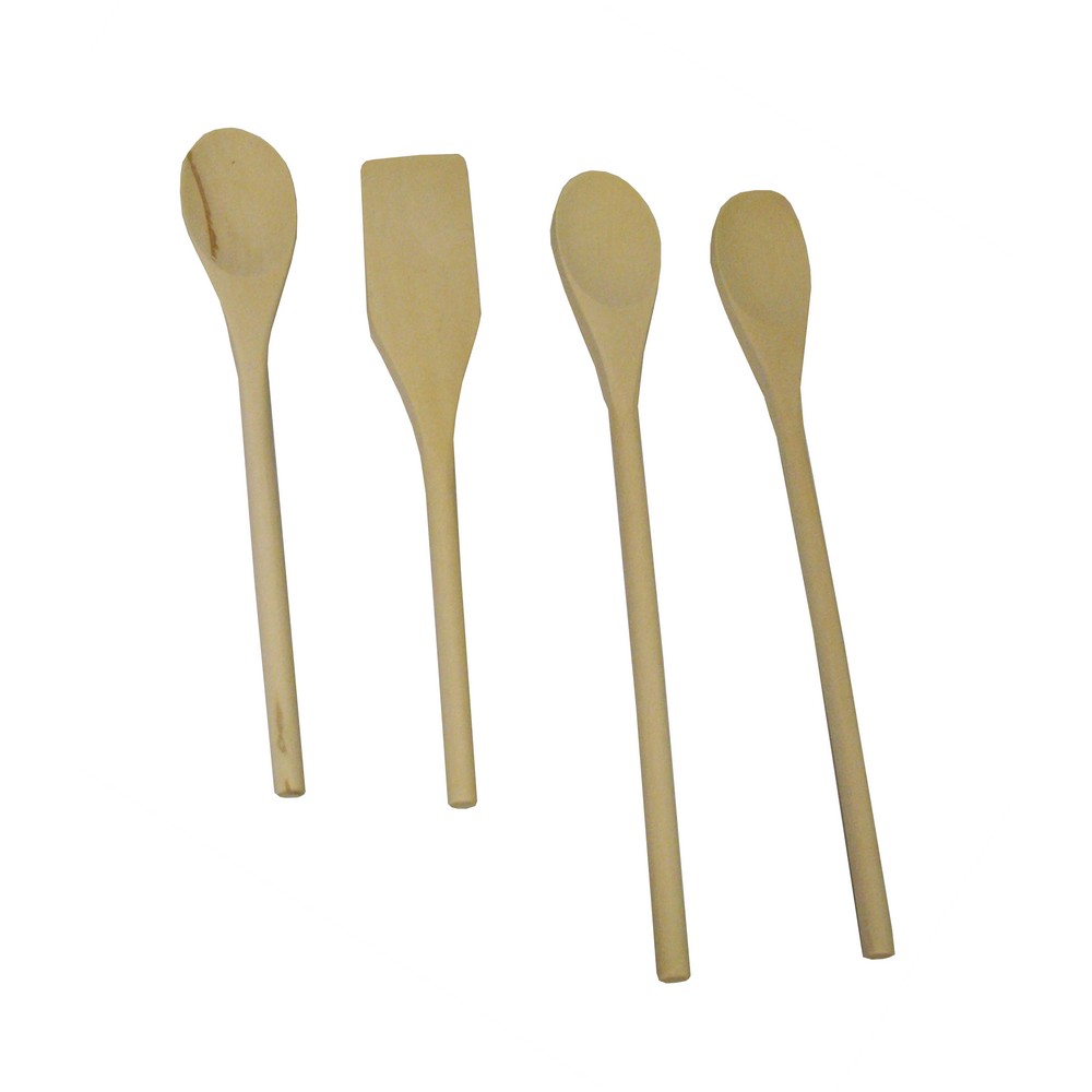 Riveira Cucharas de madera de bambú para cocinar, 6 piezas, cuchara de  espátula de madera antiadherente, juego de utensilios de cocina de alta
