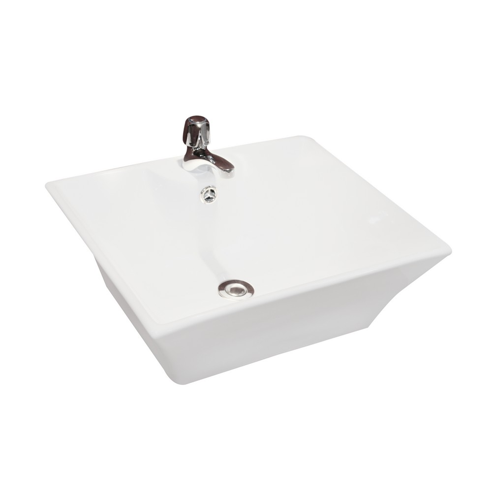 LAVAMANOS BLANCO CUADRADO DE PORCELANA