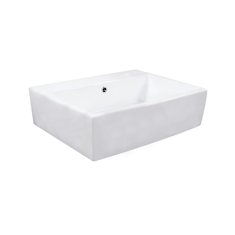 LAVAMANOS RECTANGULAR BLANCO DE PORCELANA
