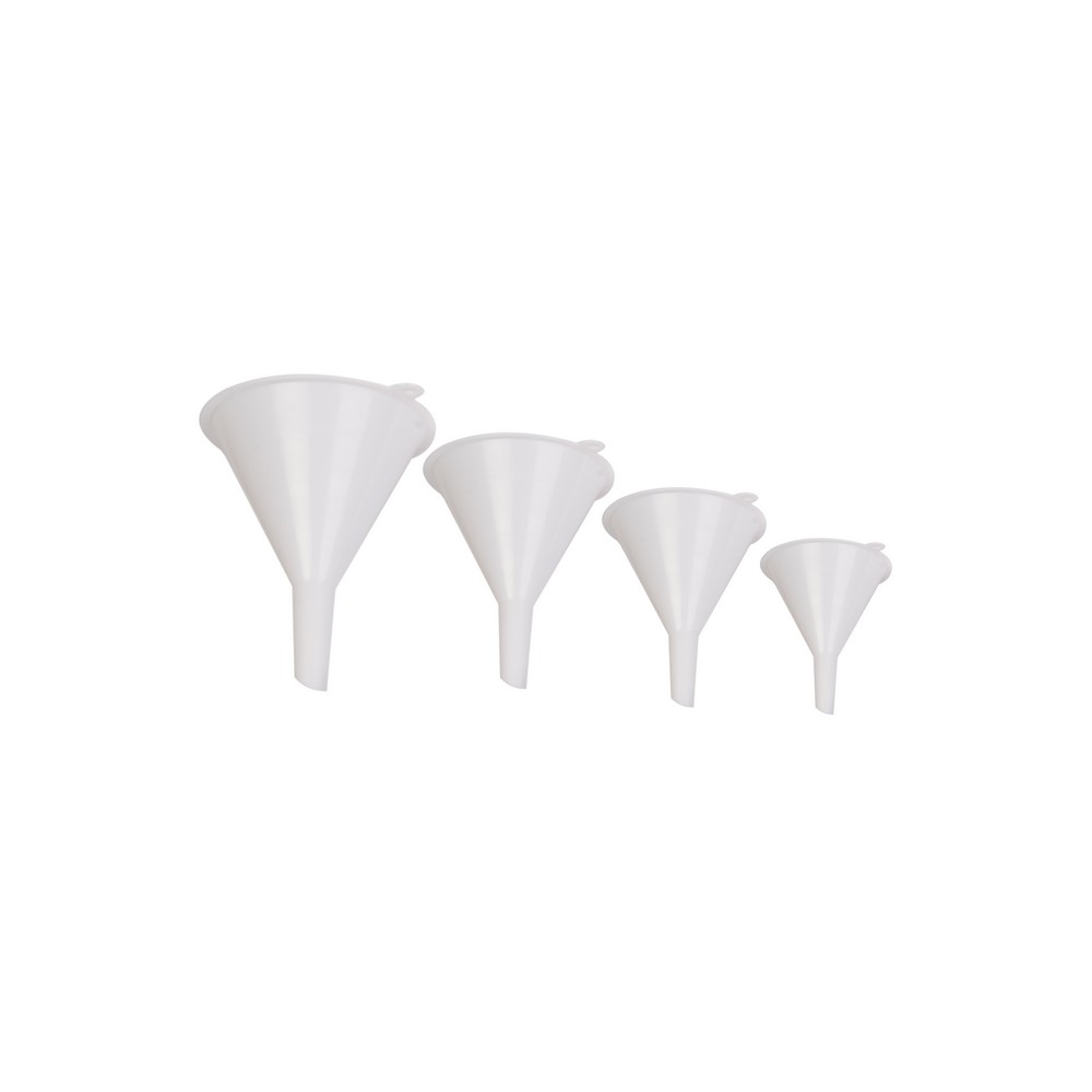 Set de embudos plasticos 4 pzas
