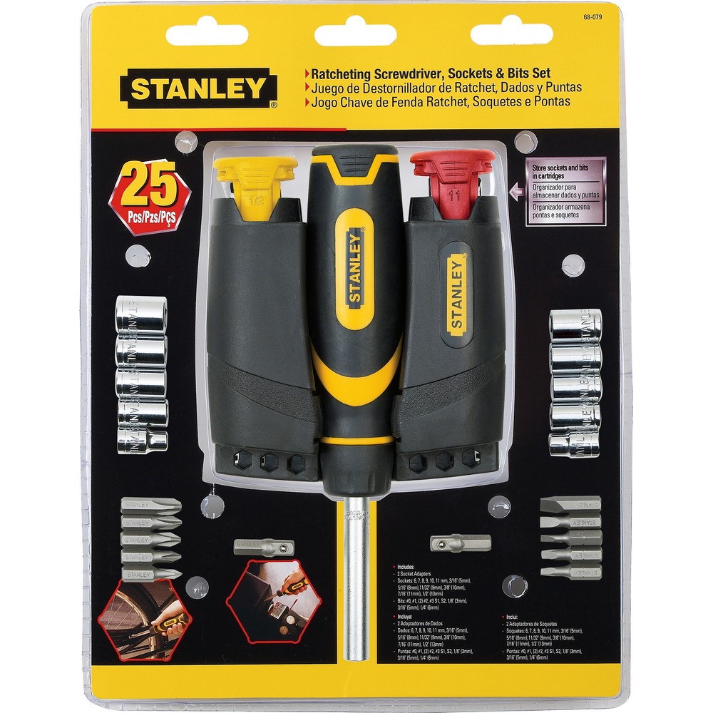 Destornillador con puntas stanley 68079 s/25