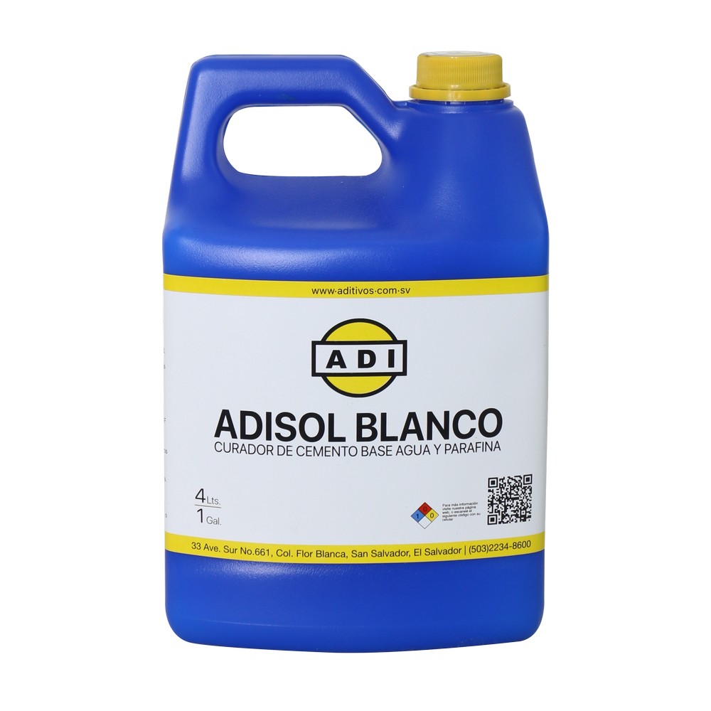 Curador de concreto base agua color blanco adisol 3.78 l