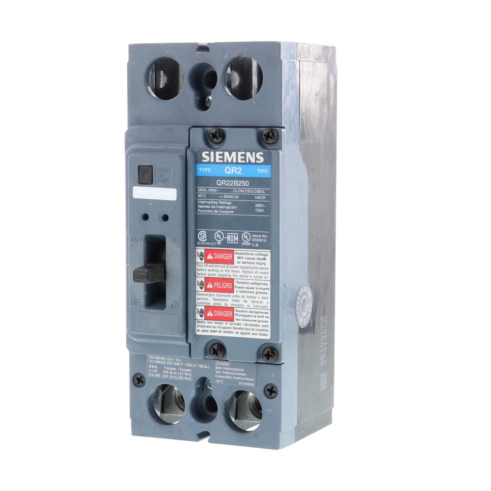 Interruptor termomagnetico 175a 2 polos 240vac us2:qr22b175l