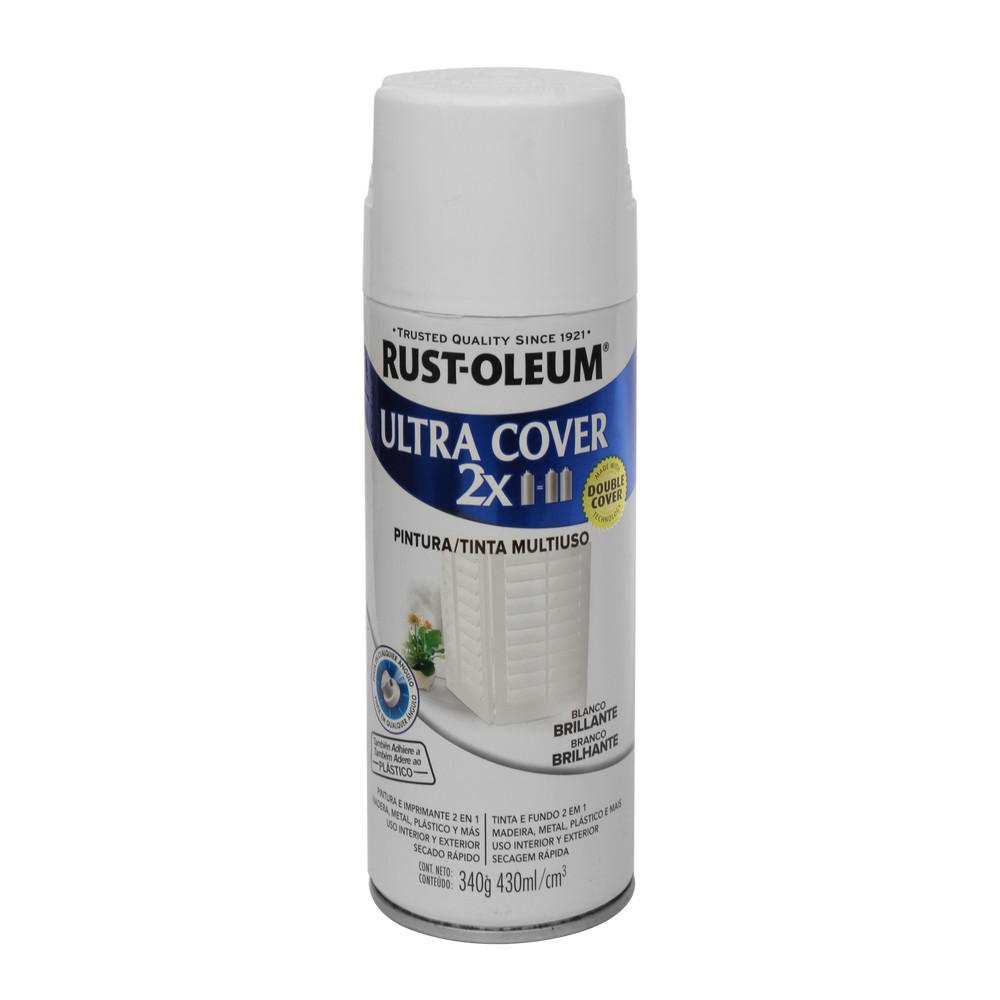 Primario y pintura en spray blanco brillante ultra-cover 2x 340 g (12 oz)
