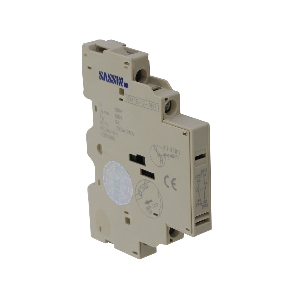 Contactor auxiliar 1 cerrado+1 abierto lateral onesto 81852