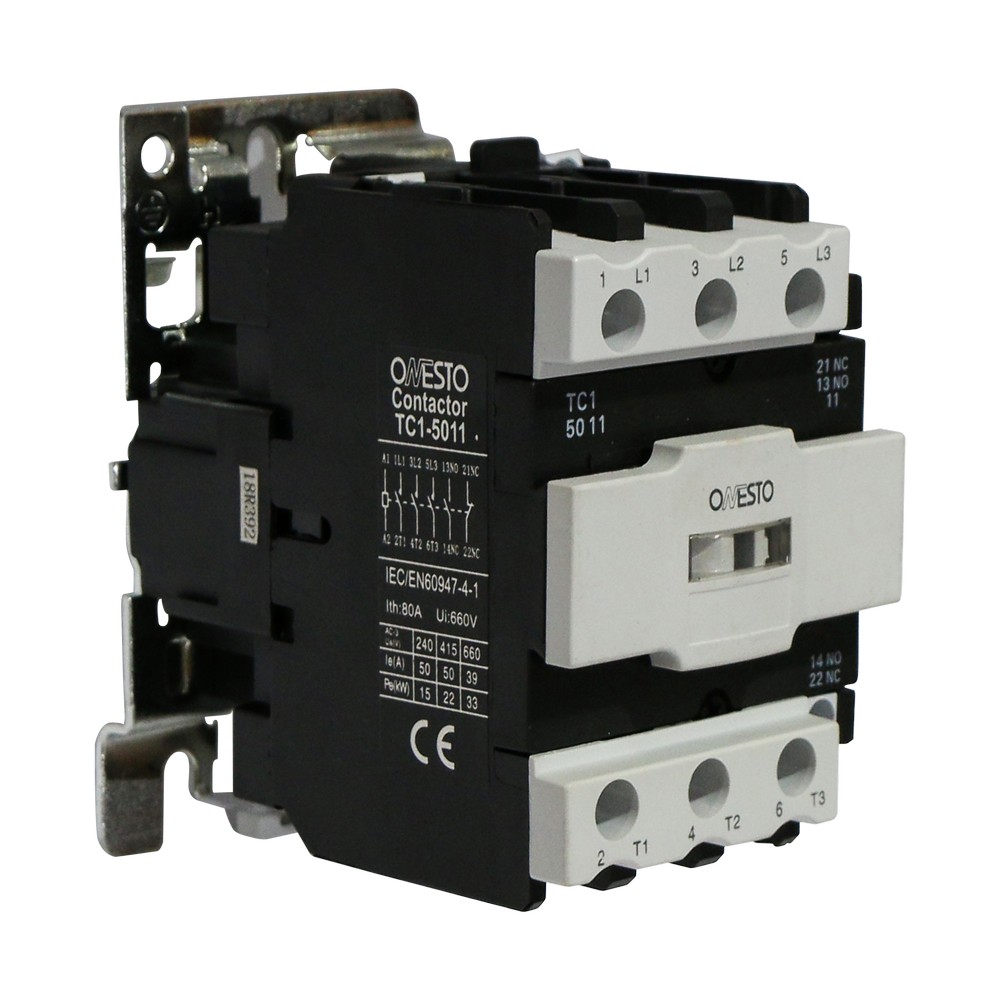 Contactor 1 abierto+1 cerrado 50 amp 440 vac onesto 82324