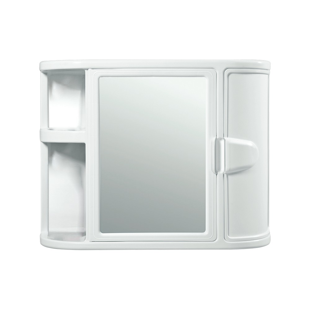 Gabinete para baño plastico con espejo blanco