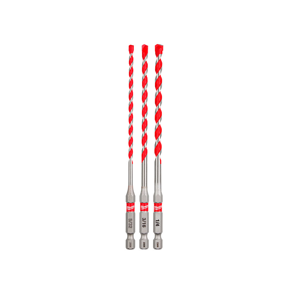 Brocas para concreto 5-32 pulg-1-4 pulg 3 unidades