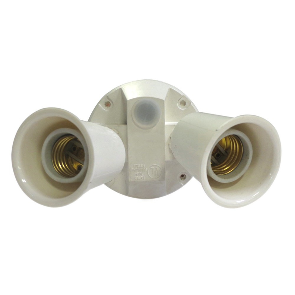 Lampara de exterior con fotocelda 2l blanca Lámparas de pared para