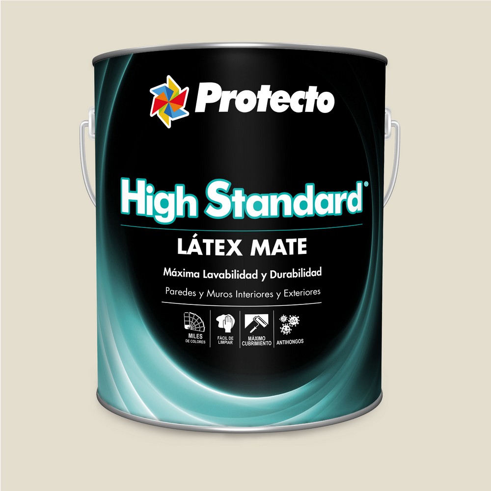 Pintura latex mate high standard blanco óseo gal
